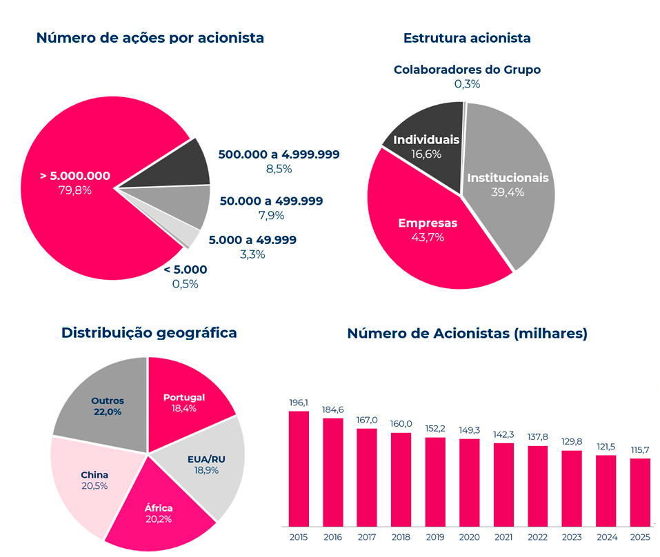 Estrutura Acionista Posição a 31 de dezembro de 2025