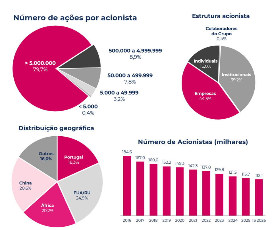 Estrutura Acionista Posição a 31 de dezembro de 2025