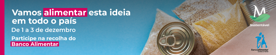 Vamos alimentar esta ideia em todo o país. De 1 a 3 de dezembro. Participe na recolha do Banco Alimentar