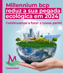 ilustração de mãos a segurar planeta Terra aberto ao meio, com árvores e edifícios sustentáveis