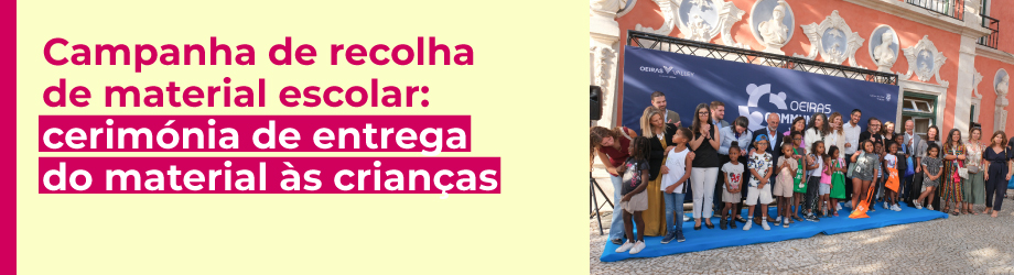Campanha de recolha de material escolar: cerimónia de entrega do material às crianças