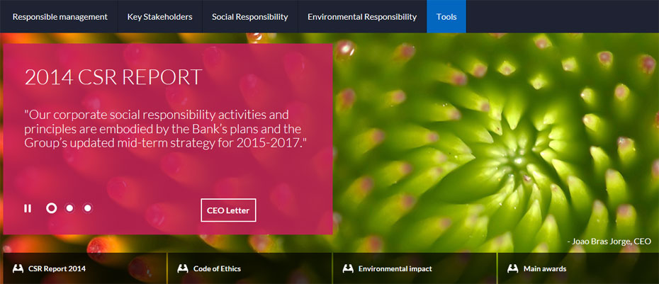 Relatório de Sustentabilidade 2014 do Bank Millennium na Polónia certificado pelo GRI...