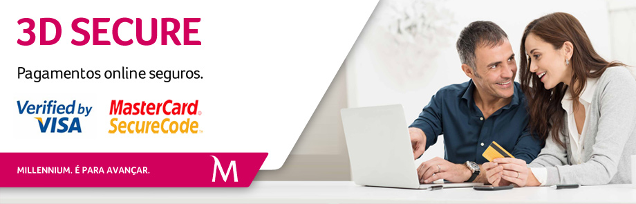 3D Secure. Pagamentos online seguros.
