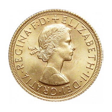 1 Libra Rainha Elizabeth II - Até 1968 (Antiga)
