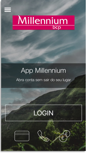 App Millennium - Abertura de conta