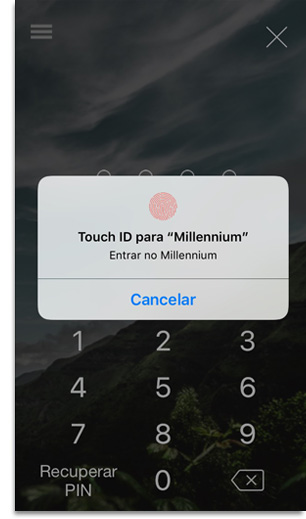 App Millennium - Abertura de conta