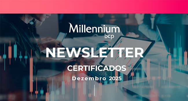 Imagem com fundo com gráficos - Millennium bcp Newsletter de Certificados Dezembro 2025