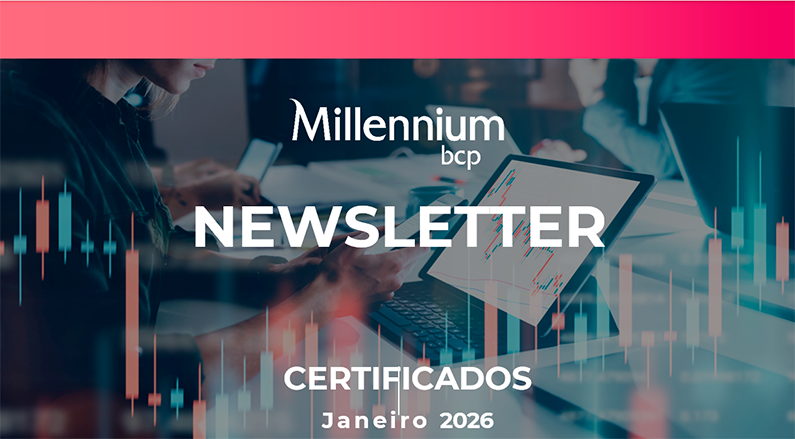 Imagem com fundo com gráficos - Millennium bcp Newsletter de Certificados Outubro 2025