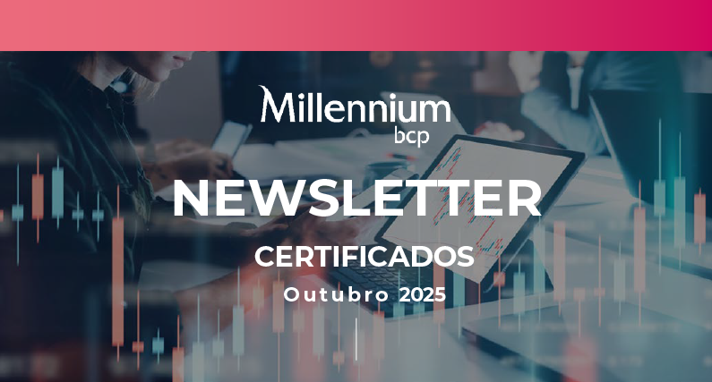 Imagem com fundo com gráficos - Millennium bcp Newsletter de Certificados Outubro 2025