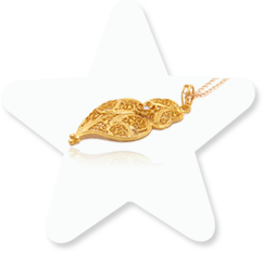 Fios com Coração de Viana em Ouro