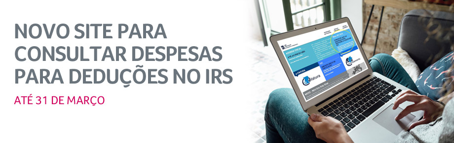 Novo site para consultar despesas para deduções no IRS até 31 de Março