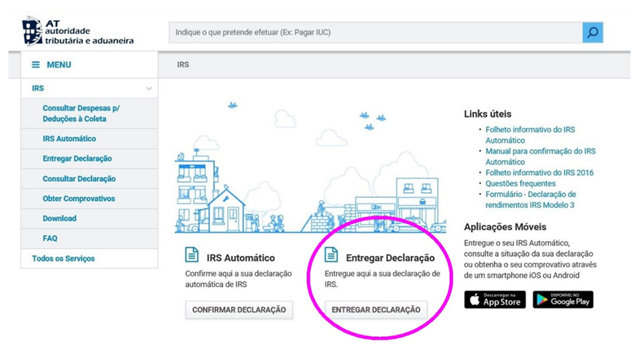Aceder ao Portal das Finanças
