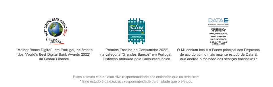 Prénmios Golbal Finance, Escolha do Consumidor 2022 e DATA E
