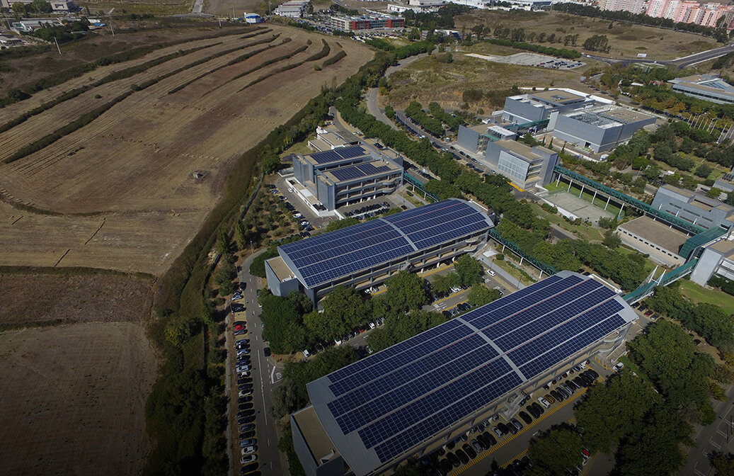 Central solar fotovoltaica no Taguspark (Portugal)