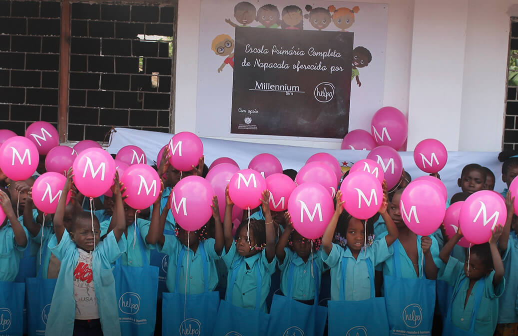 Criação de biblioteca na escola primária Impire, em parceria com a Associação HELPO (Moçambique)
